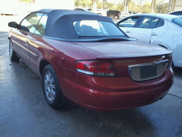 1C3EL75R94N306169 - 2004 CHRYSLER SEBRING GT BURGUNDY photo 3