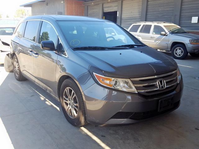 5FNRL5H60DB065684 - 2013 HONDA ODYSSEY EX GRAY photo 1