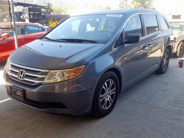 5FNRL5H60DB065684 - 2013 HONDA ODYSSEY EX GRAY photo 2