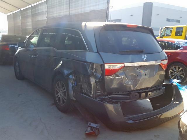 5FNRL5H60DB065684 - 2013 HONDA ODYSSEY EX GRAY photo 3