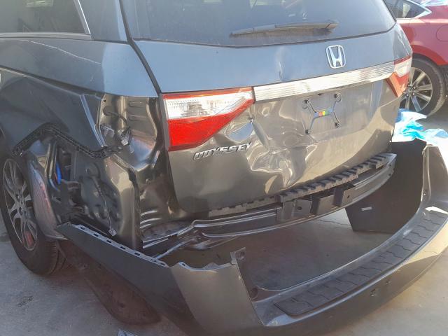 5FNRL5H60DB065684 - 2013 HONDA ODYSSEY EX GRAY photo 9