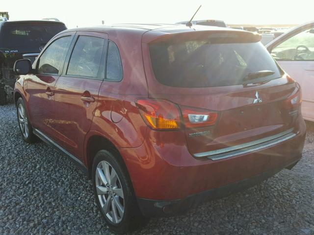 4A4AP3AU2EE008509 - 2014 MITSUBISHI OUTLANDER RED photo 3