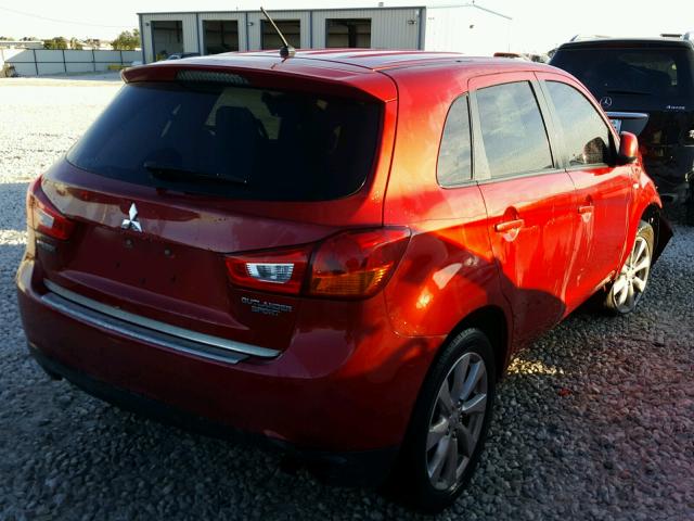 4A4AP3AU2EE008509 - 2014 MITSUBISHI OUTLANDER RED photo 4