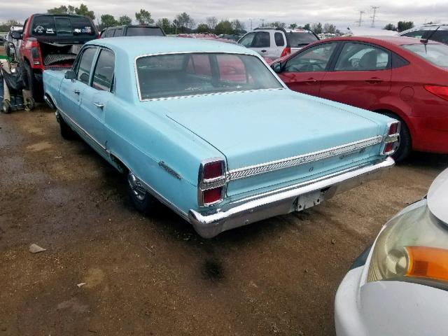 7H34C100895 - 1967 FORD FAIRLANE BLUE photo 3