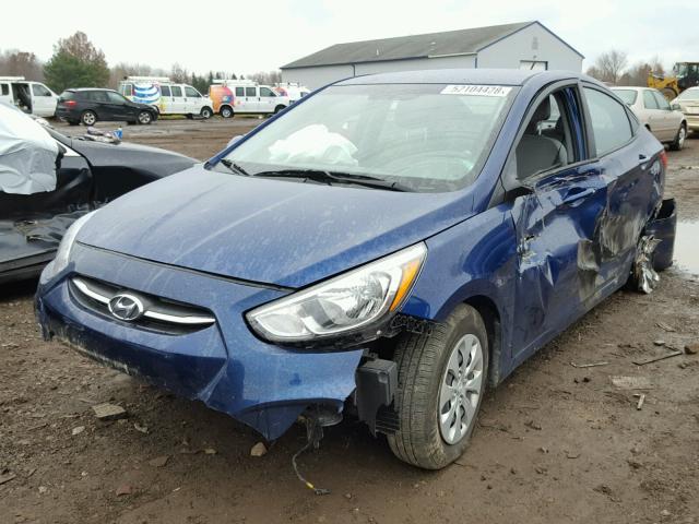 KMHCT4AE1GU996204 - 2016 HYUNDAI ACCENT SE BLUE photo 2