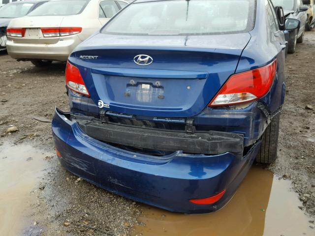 KMHCT4AE1GU996204 - 2016 HYUNDAI ACCENT SE BLUE photo 9