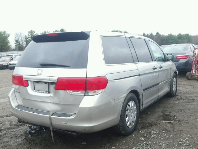 5FNRL38228B022732 - 2008 HONDA ODYSSEY LX SILVER photo 4