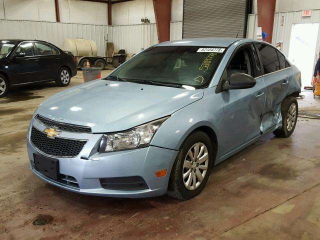 1G1PC5SH0B7263159 - 2011 CHEVROLET CRUZE LS BLUE photo 2