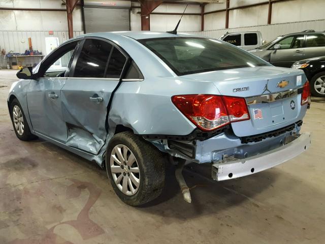 1G1PC5SH0B7263159 - 2011 CHEVROLET CRUZE LS BLUE photo 3