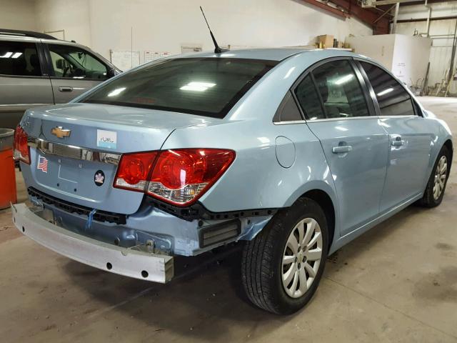 1G1PC5SH0B7263159 - 2011 CHEVROLET CRUZE LS BLUE photo 4