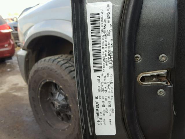 3D7UT2CL3AG182709 - 2010 DODGE RAM 2500 GRAY photo 10