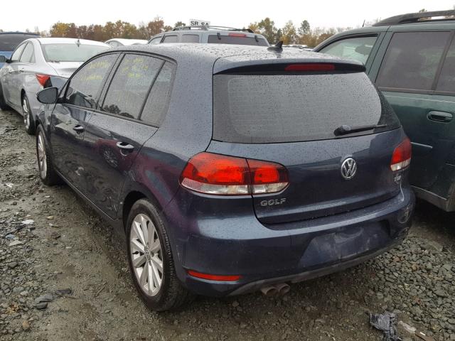 WVWDM7AJ9EW003859 - 2014 VOLKSWAGEN GOLF BLUE photo 3