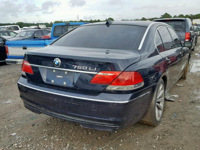 WBAHN83547DT68076 - 2007 BMW 750 BLUE photo 4