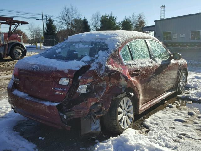 4S3BMDL65B2238471 - 2011 SUBARU LEGACY 3.6 RED photo 4