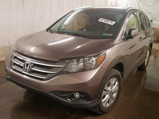 5J6RM4H70EL006210 - 2014 HONDA CR-V EXL GRAY photo 2