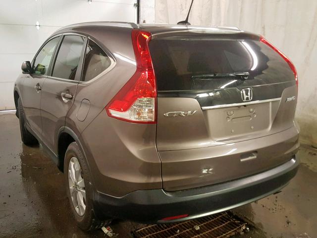 5J6RM4H70EL006210 - 2014 HONDA CR-V EXL GRAY photo 3