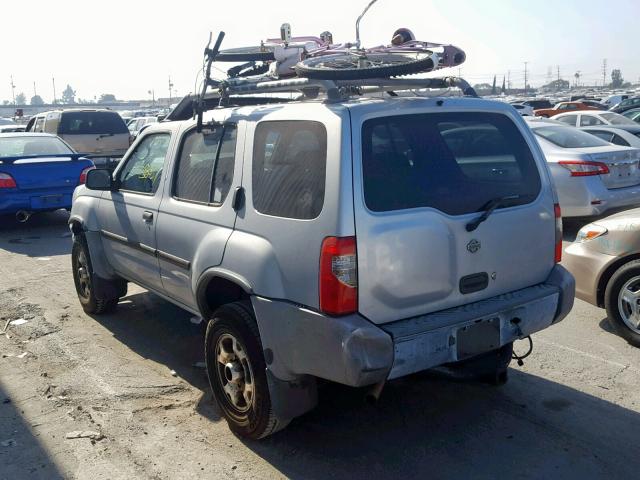 5N1ED28Y0YC559084 - 2000 NISSAN XTERRA XE SILVER photo 3