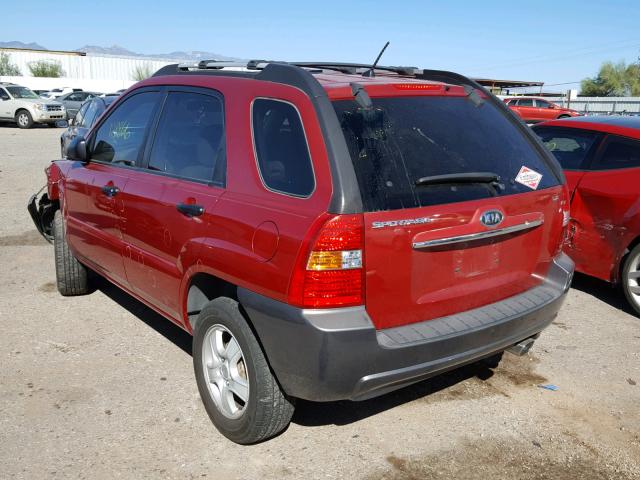 KNDJF724877436141 - 2007 KIA SPORTAGE L RED photo 3