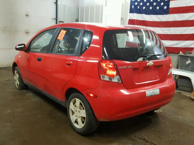KL1TD66686B649999 - 2006 CHEVROLET AVEO BASE Qırmızı foto 3