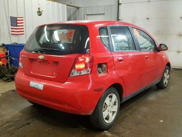 KL1TD66686B649999 - 2006 CHEVROLET AVEO BASE Qırmızı foto 4