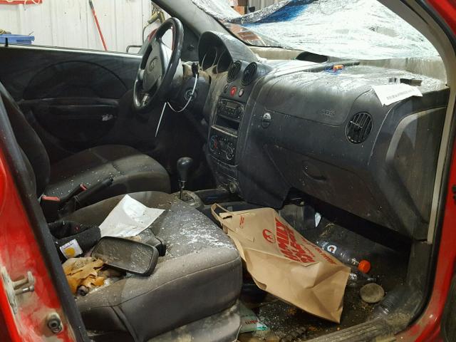 KL1TD66686B649999 - 2006 CHEVROLET AVEO BASE Qırmızı foto 5