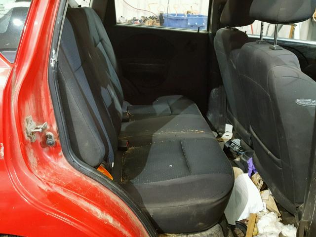 KL1TD66686B649999 - 2006 CHEVROLET AVEO BASE Qırmızı foto 6