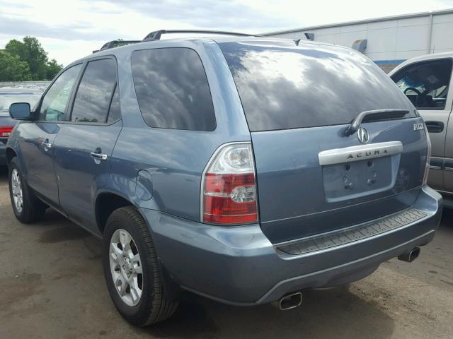 2HNYD18606H516637 - 2006 ACURA MDX TOURIN TURQUOISE photo 3