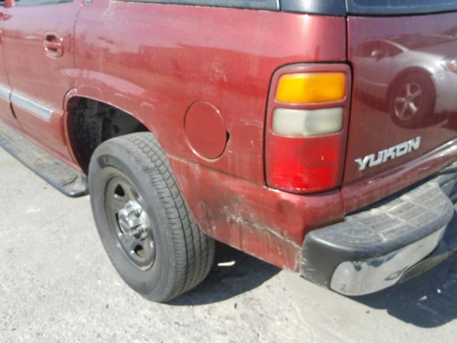 1GKEC13VX2R314249 - 2002 GMC YUKON BURGUNDY photo 9