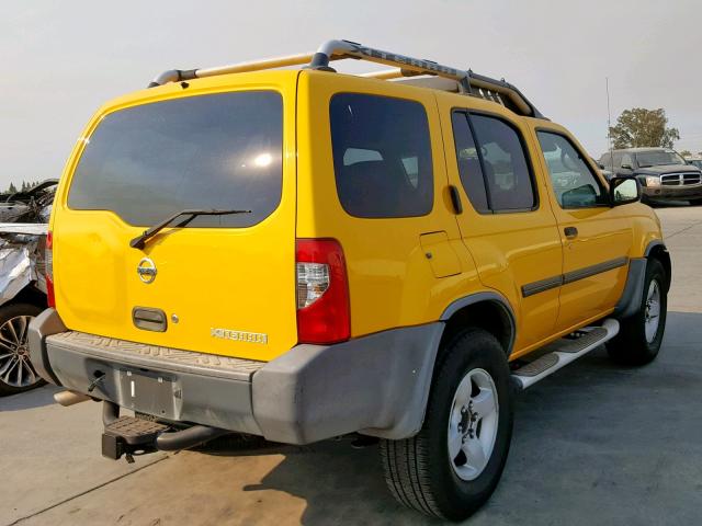 5N1ED28T64C622073 - 2004 NISSAN XTERRA XE YELLOW photo 4