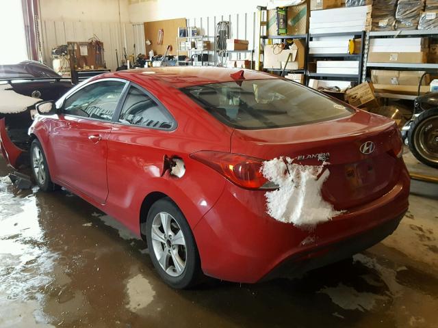 KMHDH6AE9DU010432 - 2013 HYUNDAI ELANTRA CO RED photo 3