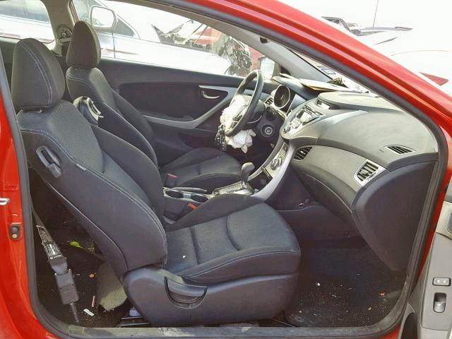 KMHDH6AE9DU010432 - 2013 HYUNDAI ELANTRA CO RED photo 5