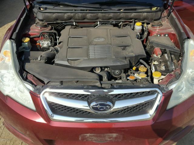 4S3BMDK62A2216461 - 2010 SUBARU LEGACY 3.6 RED photo 7