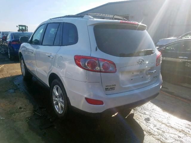 5XYZK3AB5BG043801 - 2011 HYUNDAI SANTA FE L WHITE photo 3