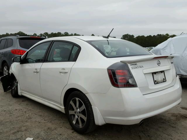 3N1AB6AP5CL771819 - 2012 NISSAN SENTRA 2.0 WHITE photo 3