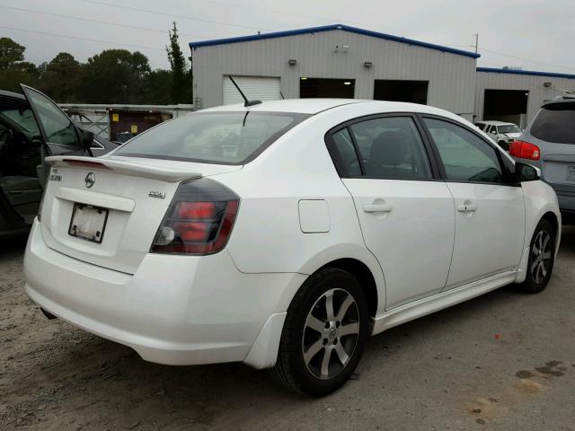 3N1AB6AP5CL771819 - 2012 NISSAN SENTRA 2.0 WHITE photo 4