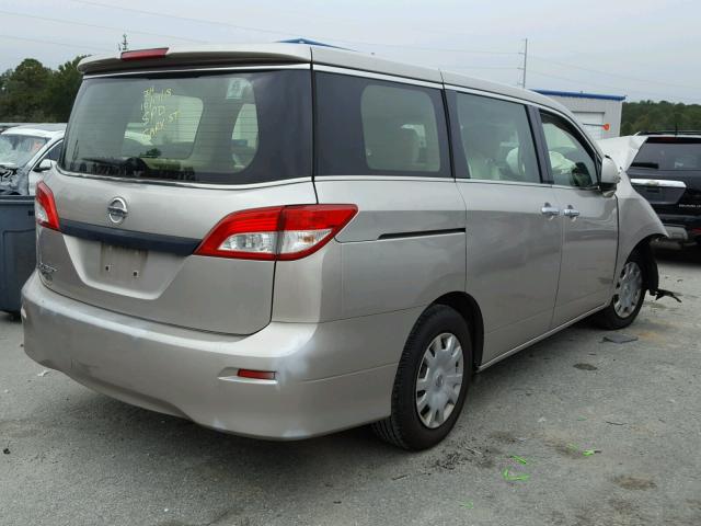 JN8AE2KP2D9065286 - 2013 NISSAN QUEST S GOLD photo 4