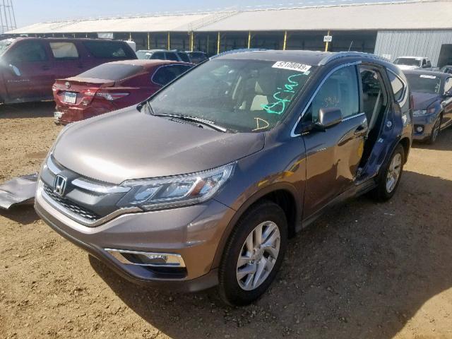 2HKRM3H70FH524033 - 2015 HONDA CR-V EXL BROWN photo 2