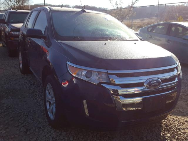 2FMDK4JC9CBA30141 - 2012 FORD EDGE SEL BLUE photo 1