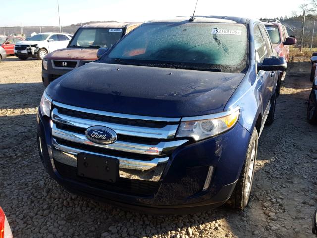 2FMDK4JC9CBA30141 - 2012 FORD EDGE SEL BLUE photo 2