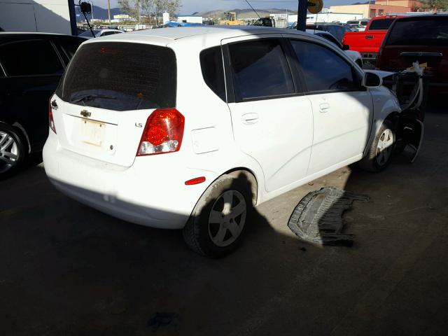 KL1TD66628B087844 - 2008 CHEVROLET AVEO BASE Ақ фото 4