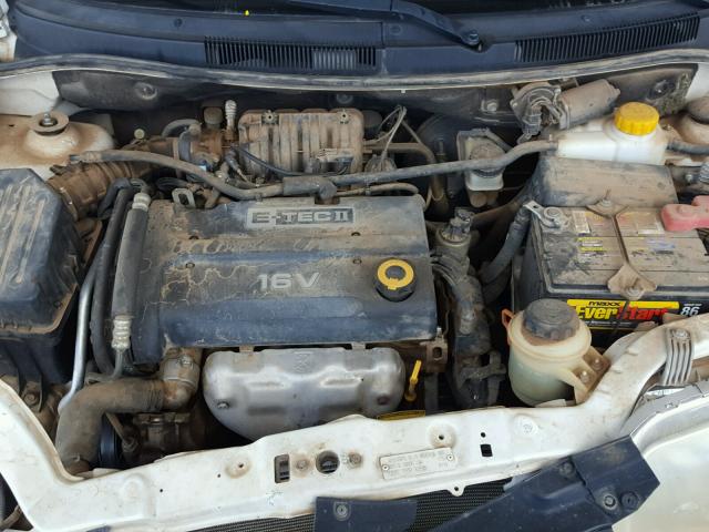 KL1TD66628B087844 - 2008 CHEVROLET AVEO BASE Ақ фото 7