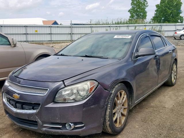1G1ZE5E72A4155941 - 2010 CHEVROLET MALIBU LTZ ნაცრისფერი ფოტო 2