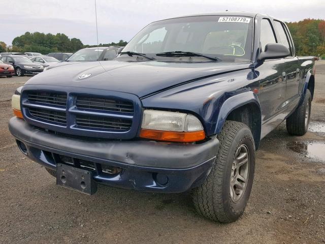 1D7HG38N23S185795 - 2003 DODGE DAKOTA QUA BLUE photo 6