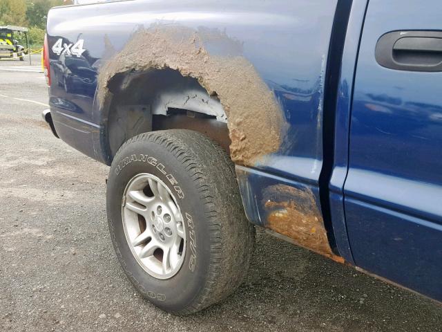 1D7HG38N23S185795 - 2003 DODGE DAKOTA QUA BLUE photo 9