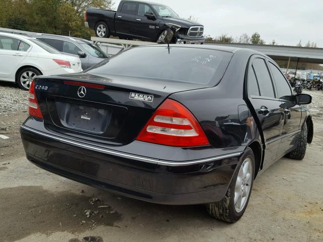 WDBRF61J62F212657 - 2002 MERCEDES-BENZ C 240 BLACK photo 4