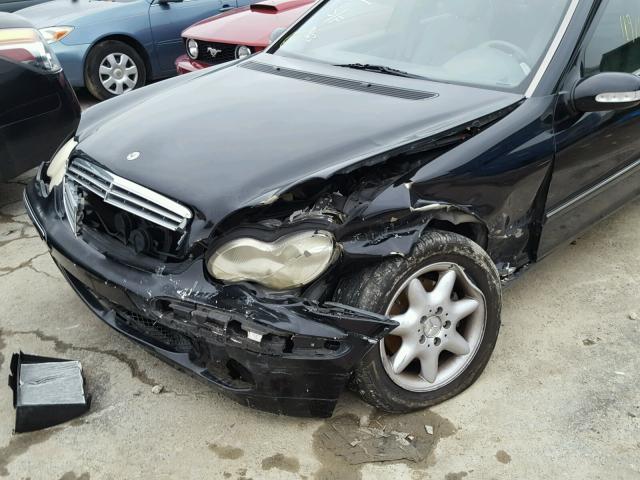 WDBRF61J62F212657 - 2002 MERCEDES-BENZ C 240 BLACK photo 9