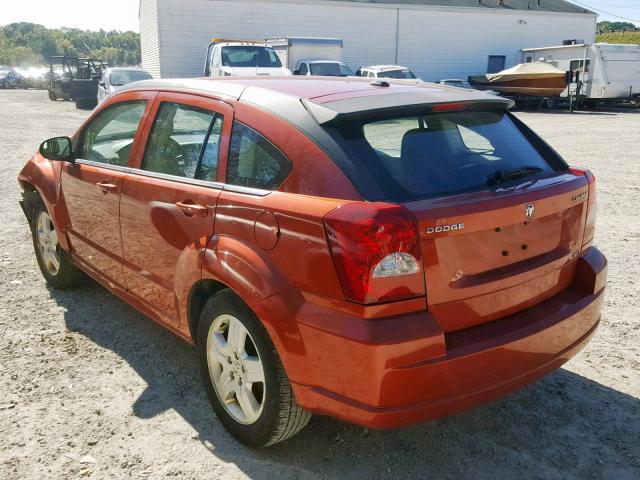 1B3HB48A39D136700 - 2009 DODGE CALIBER SX ORANGE photo 3