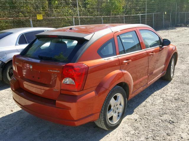 1B3HB48A39D136700 - 2009 DODGE CALIBER SX ORANGE photo 4