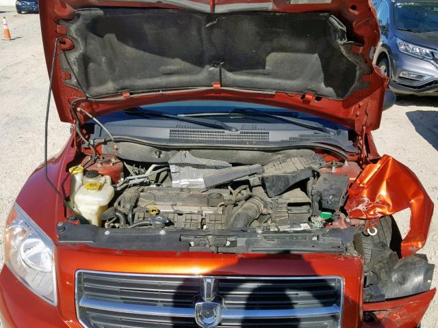 1B3HB48A39D136700 - 2009 DODGE CALIBER SX ORANGE photo 7