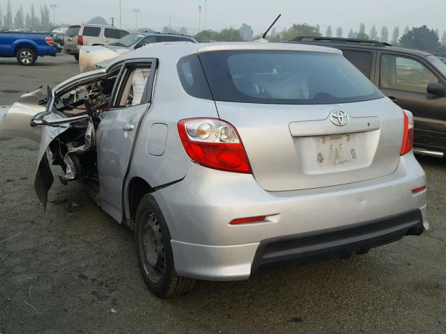 2T1KU40E49C157596 - 2009 TOYOTA COROLLA MA SILVER photo 3